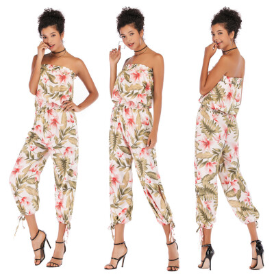 

〖Follure〗Fashion Women Off The Shoulder Printed Playsuit Party Clubwear Jumpsuit