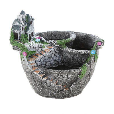 

Pastoral Resin Flowerpot Succulent Plants Planter Desktop Potted Holder