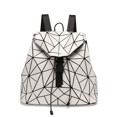 

Fashion hipsters Creative folding backpacks Silk plaid backpacks