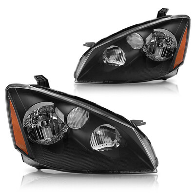 

Headlight Assembly for 2005 2006 Nissan Altima Direct Black Chrome Housing Headlamp Replacement LeftRight Light