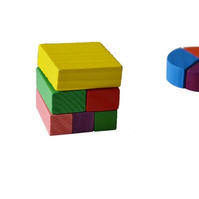 

Gotoamei Kids Baby Wooden Geometry Building Blocks Puzzle Early Learning Educational Toy