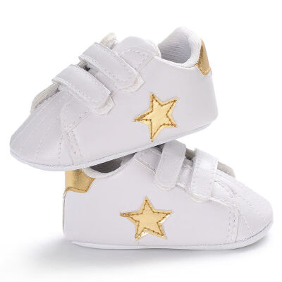 

Newborn Baby Boy Girl Soft Sole Leather Crib Shoes Anti-slip Sneaker Prewalker