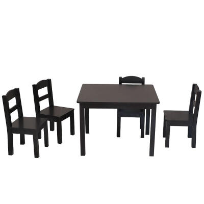 

Kids Table&Chairs Set - 4 Chairs&1 Activity Table for Children - Educational Toddlers Furniture Set