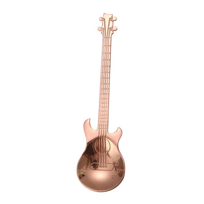 

Stainless Steel Guitar Spoons Rainbow Coffee Tea Spoon Flatware Drinking Tools