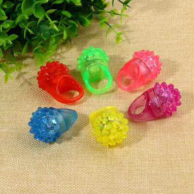 

〖Follure〗6 Pack Led Rubber Rings For Party Favors Jelly Bubble Light Up Finger Toy