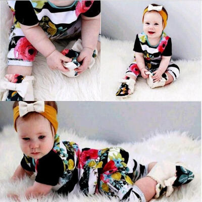 

Striped Baby Infant Boys Girls Rompers Jumpsuit Playsuit Outfit Floral Clothes