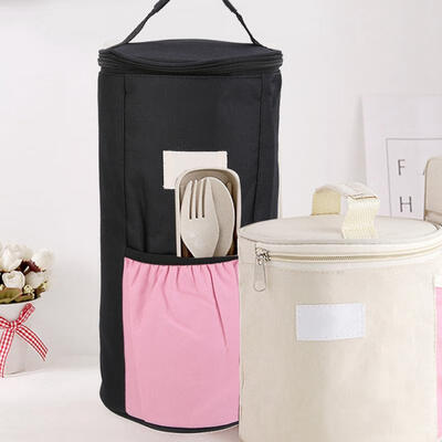 

Greensen Portable Round Shape Lunch Bag Lunch Box Storage Bag for School Outdoor Picnic