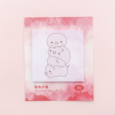 

Cartoon Pink Pig Sticky Notes Memo Pad To Do List Planner Diary Note