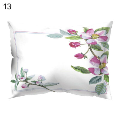 

Multicolor Eucalyptus Leaf Cactus Peony Pillow Case Cushion Cover Home Decor