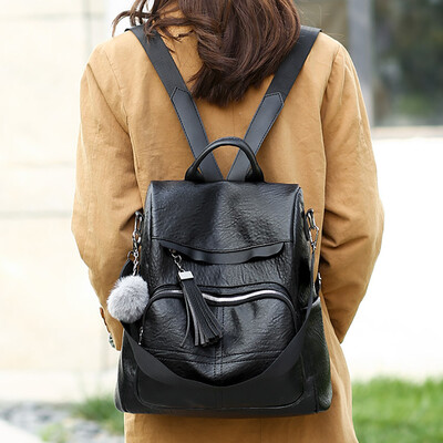 

Tailored Women Anti-theft Backpack Tide Wild Leather Multi-function Shoulder Bag