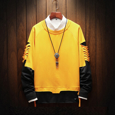 

Toponeto Men Splicing Button Pullover Long Sleeve Hooded Sweatshirt Tops Blouse