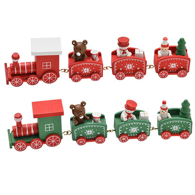 

〖Follure〗Christmas Decorations Christmas Woods Small Train Children Kindergarten Festive
