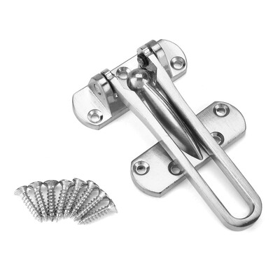 

Security Door Guard Lock Heavy Duty Zinc Alloy Safety Guard Security Door Lock Latch for Home Hotel Door Lock Latch