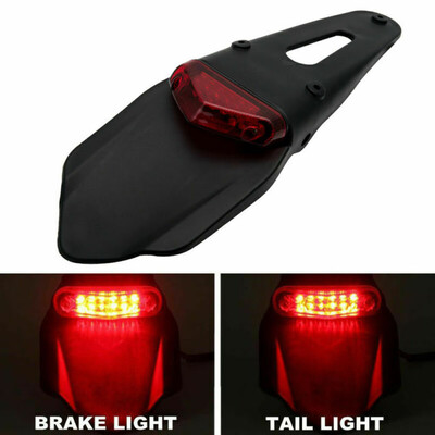 

Motorcycle Tail Light Rear Fender LED Brake Waterproof Signal ABS License Plate
