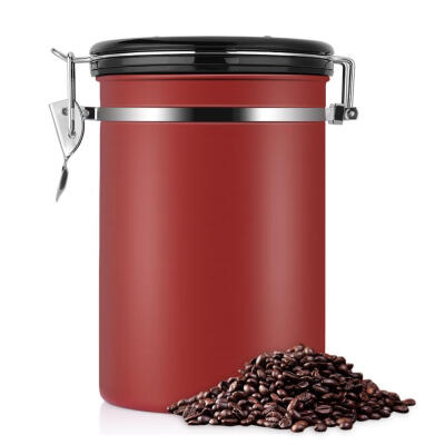 

Greensen Coffee Container Large Airtight Stainless Steel Black Kitchen Sotrage Canister for Coffee