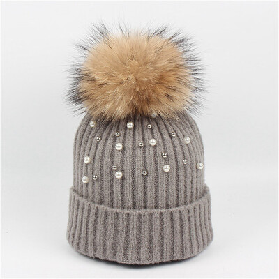 

Tailored New Women Girls Keep Warm Winter Hairball Knitted Hat Wool Hemming Hat Ski Hat