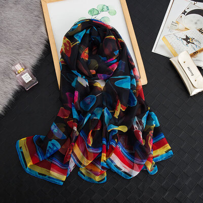 

Spring&autumn new Korean version of the striped scarf female beach travel beach towel summer sunscreen wild dual-use shawl