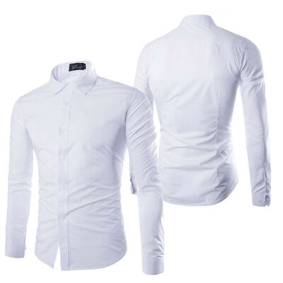 

Luxury Mens Stylish Casual Dress Shirt Slim Fit T-Shirts Formal Long Sleeve HOT