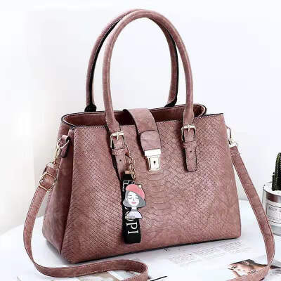 

2019 European&American fashion new ladies big bag PU leather large capacity simple shoulder bag handbag