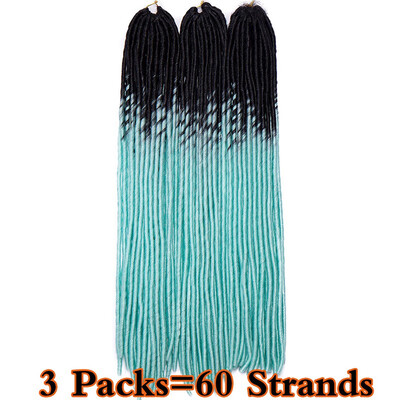 

3 Packs Dreadlocks Crochet Braids Soft Faux Locs Crochet Hair Synthetic Braiding Hair Bomba Goddess Locs Crochet Hair Braids
