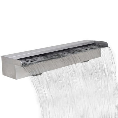 

Rectangular Waterfall Pool Fountain Stainless Steel 236