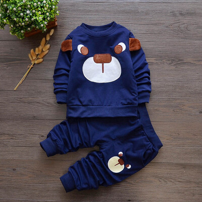 

Infant Toddler Baby Girls Boys Cartoon Bear Pullover Tops Pants Outfits Set