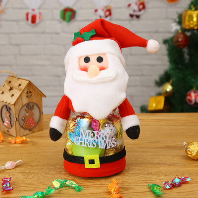 

Ke Liying Christmas gift decorations candy cans transparent old man ornaments gift gift box jar creative peace fruit gift bag