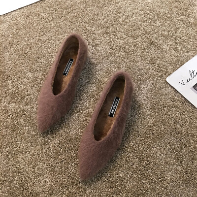 

High-heeled shoes women thick with the new autumn Korean version of shallow mouth pointed career work shoes Joker Mao Mao shoes wo