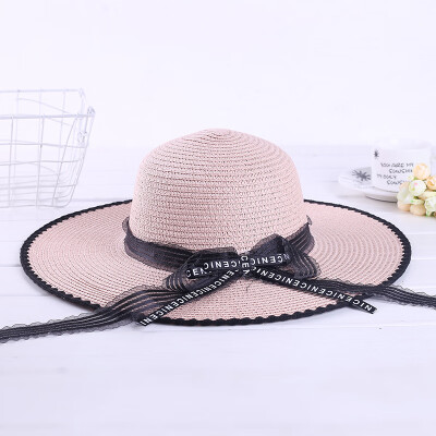 

Summer New Korean Ladys Ladys Ladys Ladys Butterfly-knotted Sun Hat Seaside Holiday Eaves Personal Sunshade Beach Hat