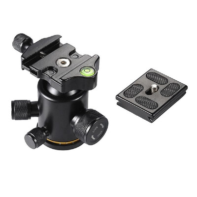 

Andoer Aluminum Alloy Ball Head Ballhead Maximum Load 3KG with Quick Release Plate 14" Screw for Camera Tripod Slideway