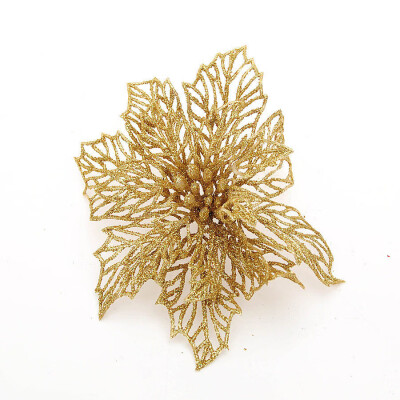 

〖Follure〗Christmas Flowers Xmas Tree Decorations Glitter Hollow Wedding Party Home Decor