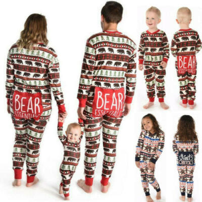 

AU Family Matching Women Kids Christmas Pyjamas Xmas Nightwear Pajamas Clothes