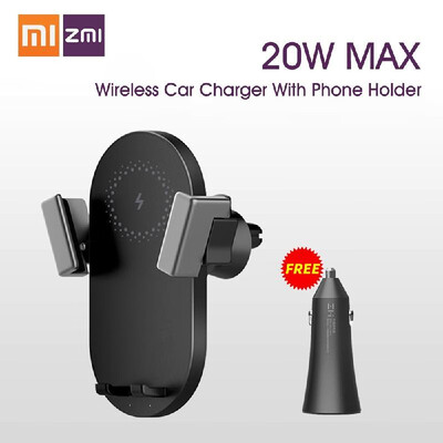 

Xiaomi ZMI Wireless Car Charger with Phone Holder 20W Fast Charging For Mobile Phone For Huawei iPhone iPad