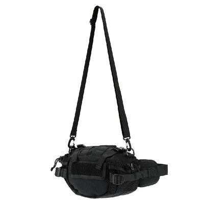 

Lixada Men Nylon Portable Versatile Tactical Pack Waist Shoulder Pack for Camping Hiking Outdoor