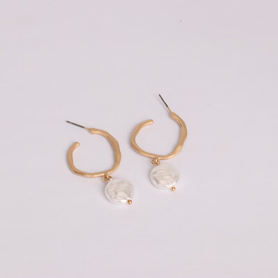 

2019 za Gold Shell Beads pearl Drop Earrings For Women Bohemian Wedding Gift Statement Resin hanging Dangle Earring Jewelry