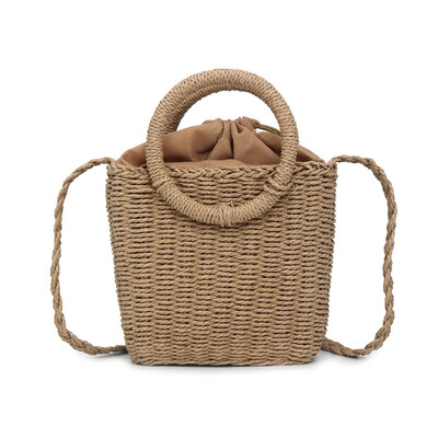 

Tailored Womens Fashion Straw Woven Bag Solid Color Handbag Versatile Shoulder Bag