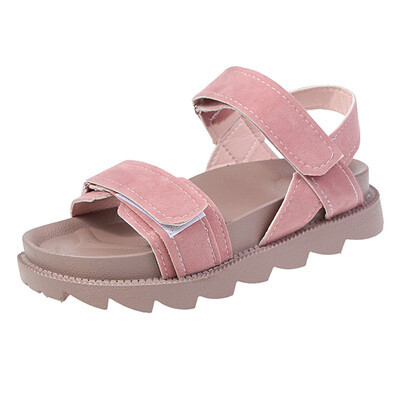 

Sandals schoolgirl summer female shoes Korean version of the original plain plain flat bottom thick bottom muffin womens shoes ti