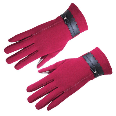 

Elegant Women Bowknot Winter Warm Gloves Touch Screen Full Finger Mittens Gift