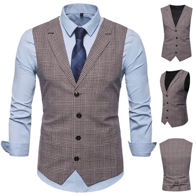 

Toponeto Mens Fashion Business Casual Wedding Waistcoat Tops Vest Jacket Top Coat