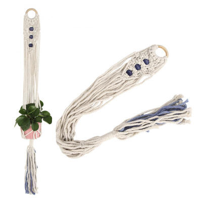 

Greensen Macrame Plant Hanger Pot Hanging Holder Hanging Rope Basket Home Wall Decor MS7257