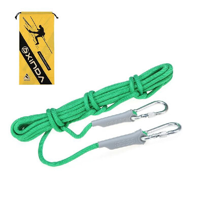 

10 Meters Outdoors Rope with Carabiner 95mm Diameter 2645lbs Rope Safety Rope 12KN