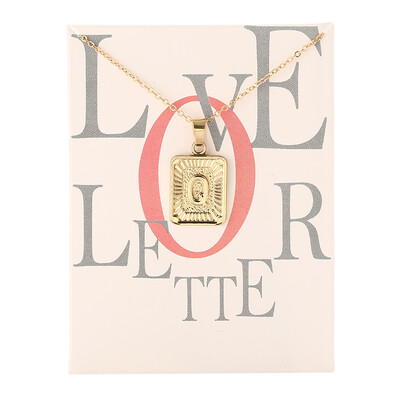 

Card Fashion Brand Series 26 English Letters Alphabet Pendant Necklace For Women Men Jewelry Wholesale
