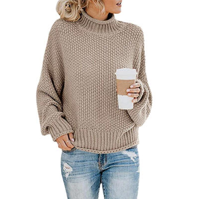 

Winter Knitted Sweater Turtleneck Women Loose Casual Pullovers Streetwear