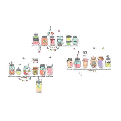 

60x90CM Cartoon Style PVC Material Cute Wall Decals Self-adhesion Cabinet Refrigerators Furniture Stickers