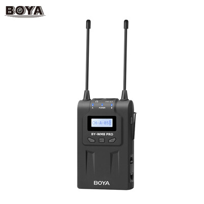 

BOYA UHF Dual-Channel 48 Channels Receiver with LCD Display Compatible for BOYA BY-WHM8 Pro Wireless Handheld MicrophoneBY-WXLR8