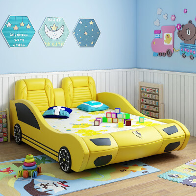 

The cool appearance of car bed bedside table gives children a comfortable&healthy sleeping environment