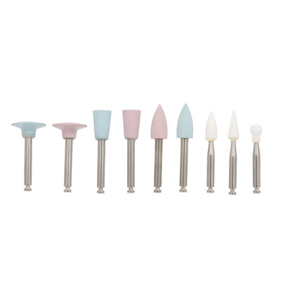 

1 Set Teeth Whiting Composite Low-speed Dental Polishing Kit Light-cured Resin Silicone Rubber Ceramic Polishers