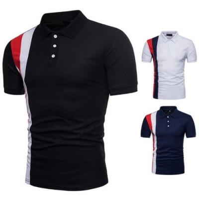 

Newest Fashion Stylish Men´s Slim Fit Summer Shirts Short Sleeve Casual Plain T-shirt Tees Tops