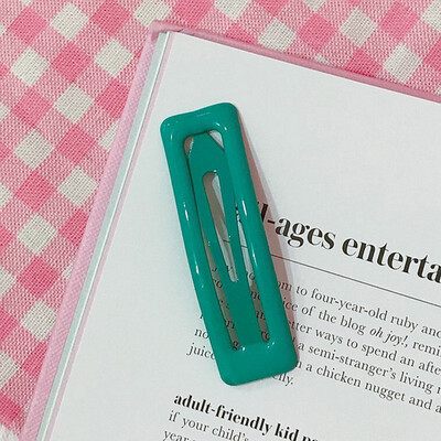 

Korean girl heart geometry drop oil candy color word clip bangs clip wild soft girl broken hair clip