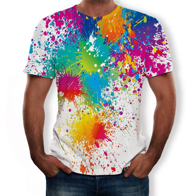 

Toponeto Mens Summer New Style 3D Printed Short Sleeves Fashion Comfort Blouse Top